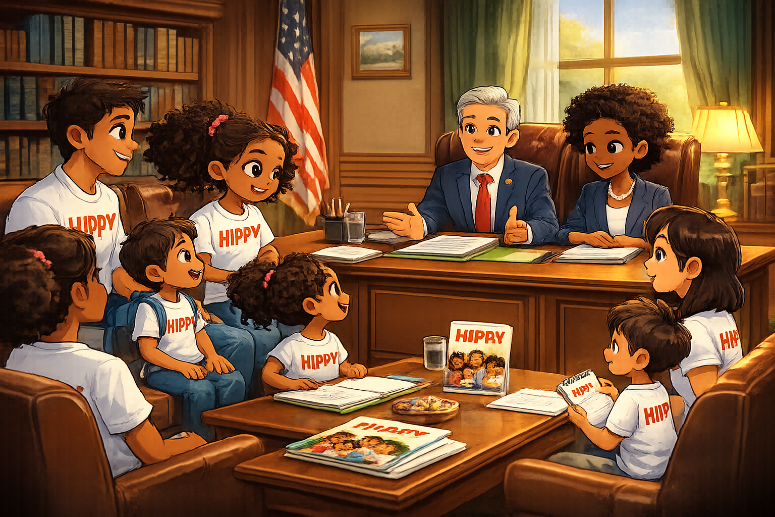 Mom helping HIPPY child